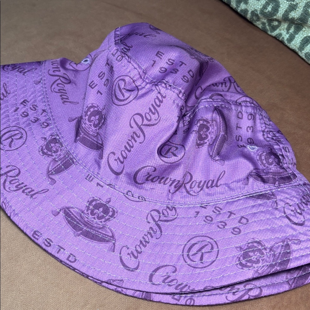 Crown royal logo purple streetwear bucket hat 90’s y2k casual hat - Picture 2 of 6